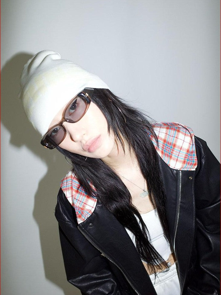 FOURFORTY Playful Flame Graphic Punk Edgy Dance Women's Ribbed Knit Beanies