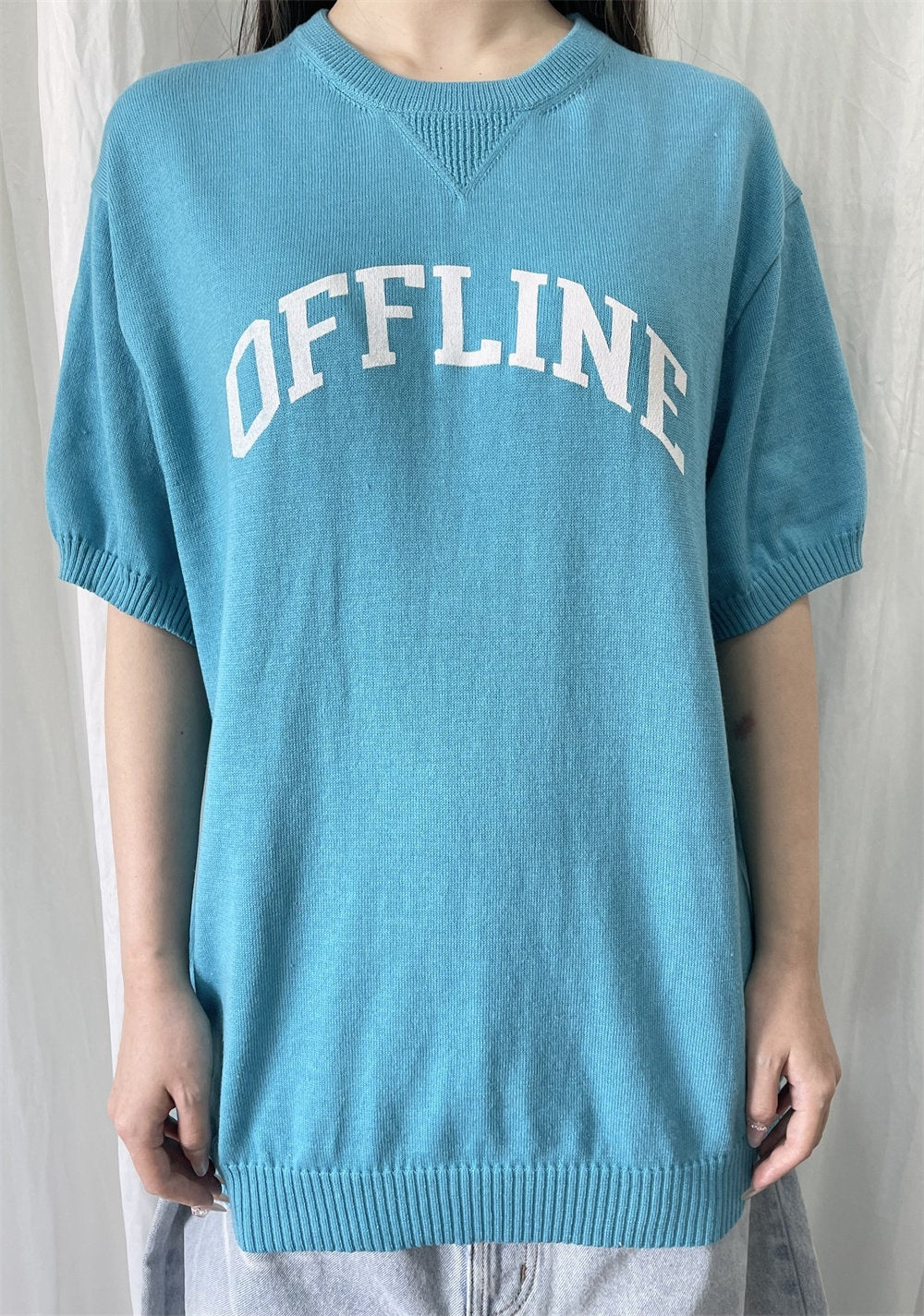 FOURFORTY_Preppy_Thin_Sweater_Knit_Women's_Lightweight_Knit_Short_Sleeve_T-shirts_768063653021_MISSTT
