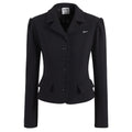 FOURFORTY_Princess_Sleeve_Notched_Lapel_Cinched_Waist_Women's_Polyester_Wool_Blend_Blazers_975851806139_MISSTT
