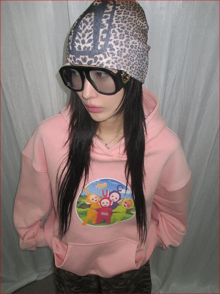 FOURFORTY Printed Leopard Animal Print Women's Wool Yarn Knitted Beanies