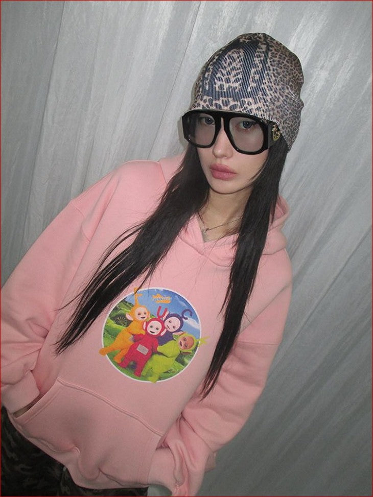 FOURFORTY Printed Leopard Animal Print Women's Wool Yarn Knitted Beanies