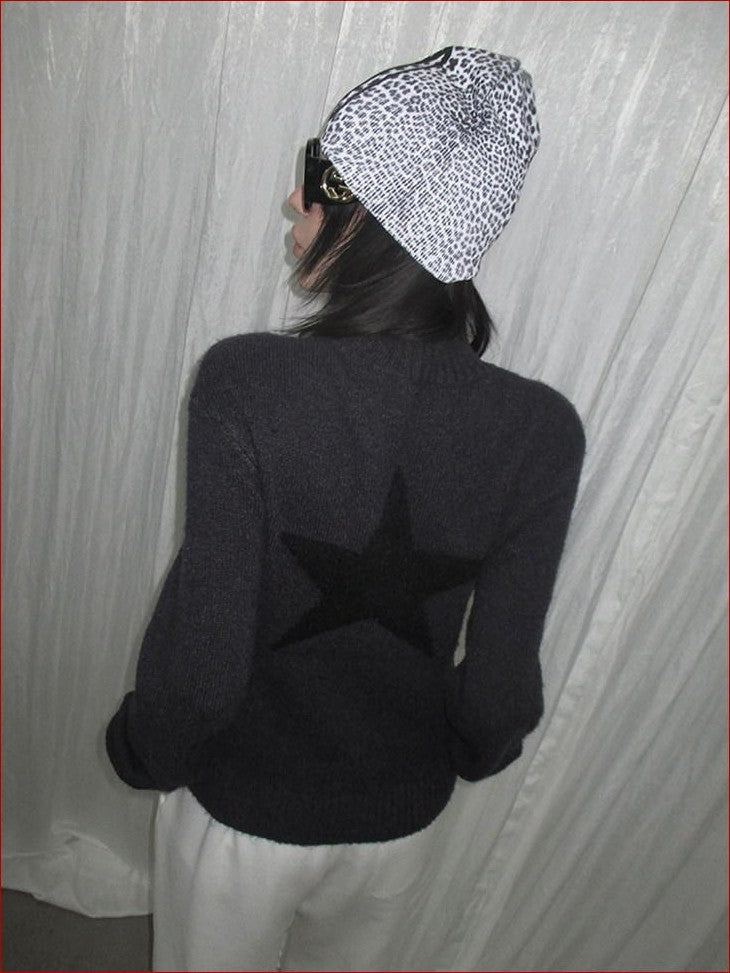 FOURFORTY Printed Leopard Animal Print Women's Wool Yarn Knitted Beanies