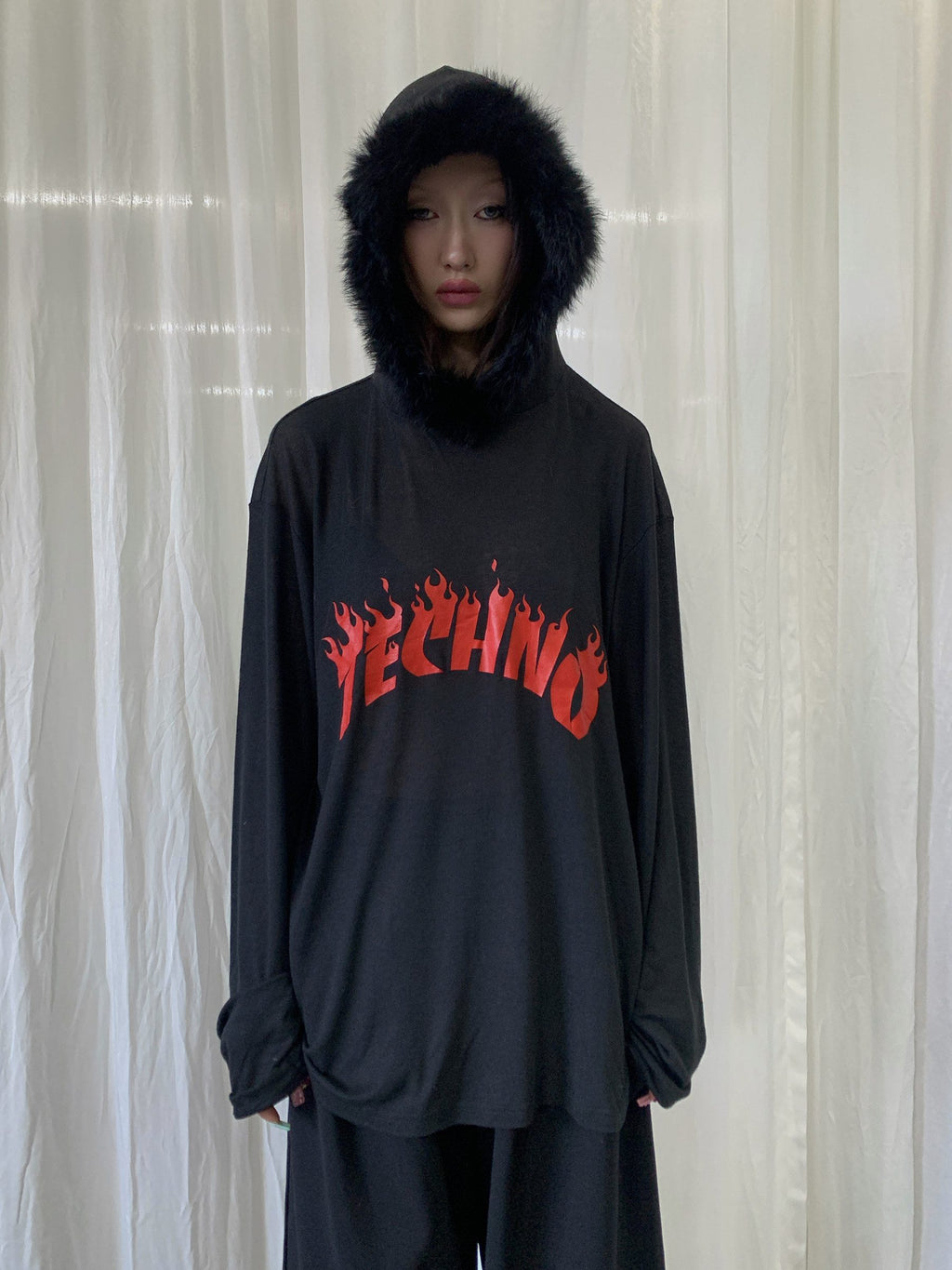 FOURFORTY_Sheer_Hardcore_Tech_Rabbit_Fur_Collar_Women's_Street_Long_Sleeve_Sweatshirts_830730411210_MISSTT