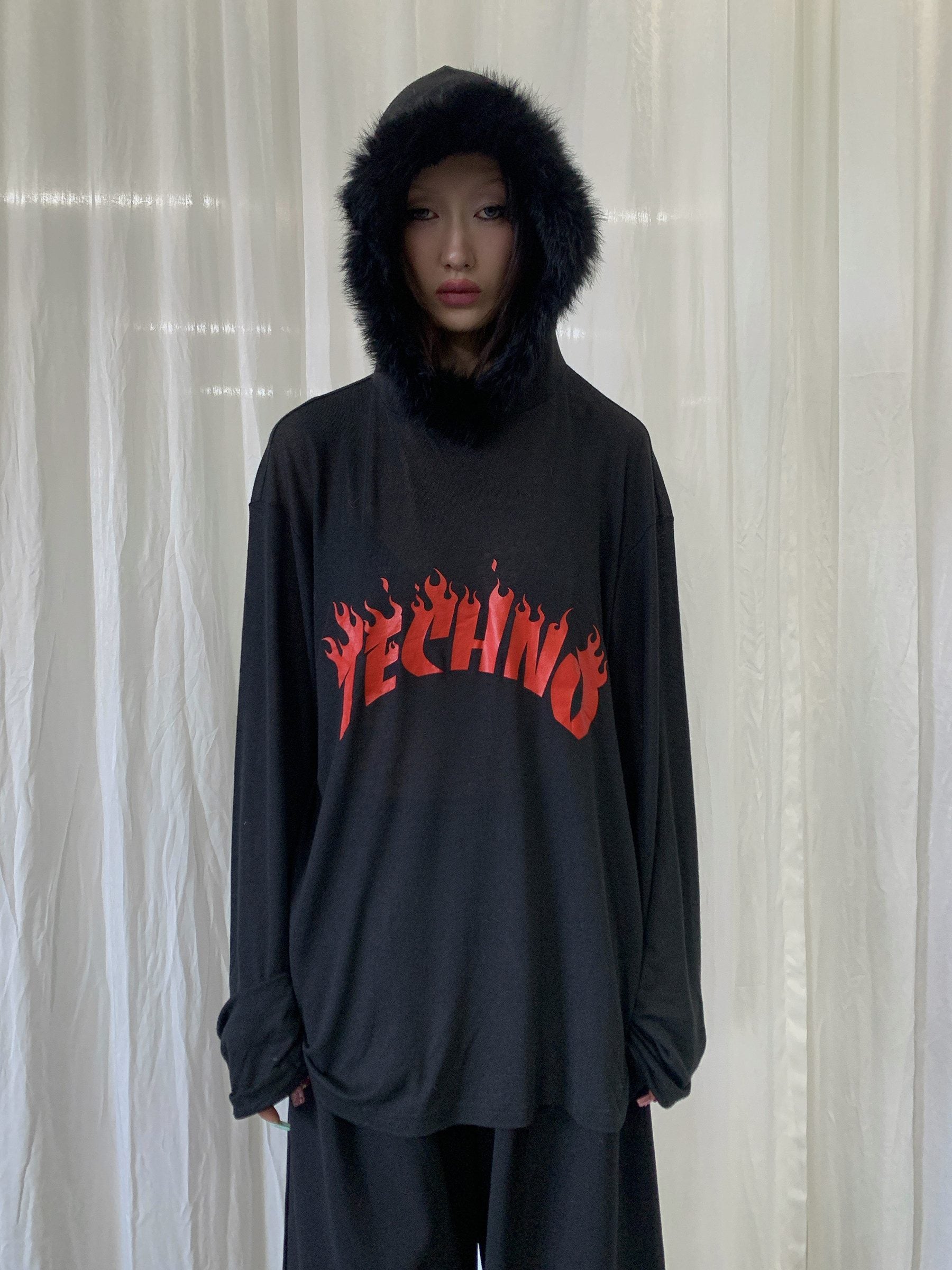 FOURFORTY_Sheer_Hardcore_Tech_Rabbit_Fur_Collar_Women's_Street_Long_Sleeve_Sweatshirts_830730411210_MISSTT