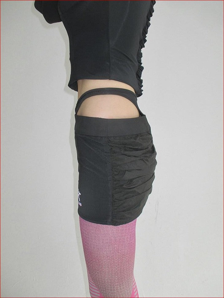 FOURFORTY Sleek Functional Drawstring Ruched Women's Techwear Mini Skirts