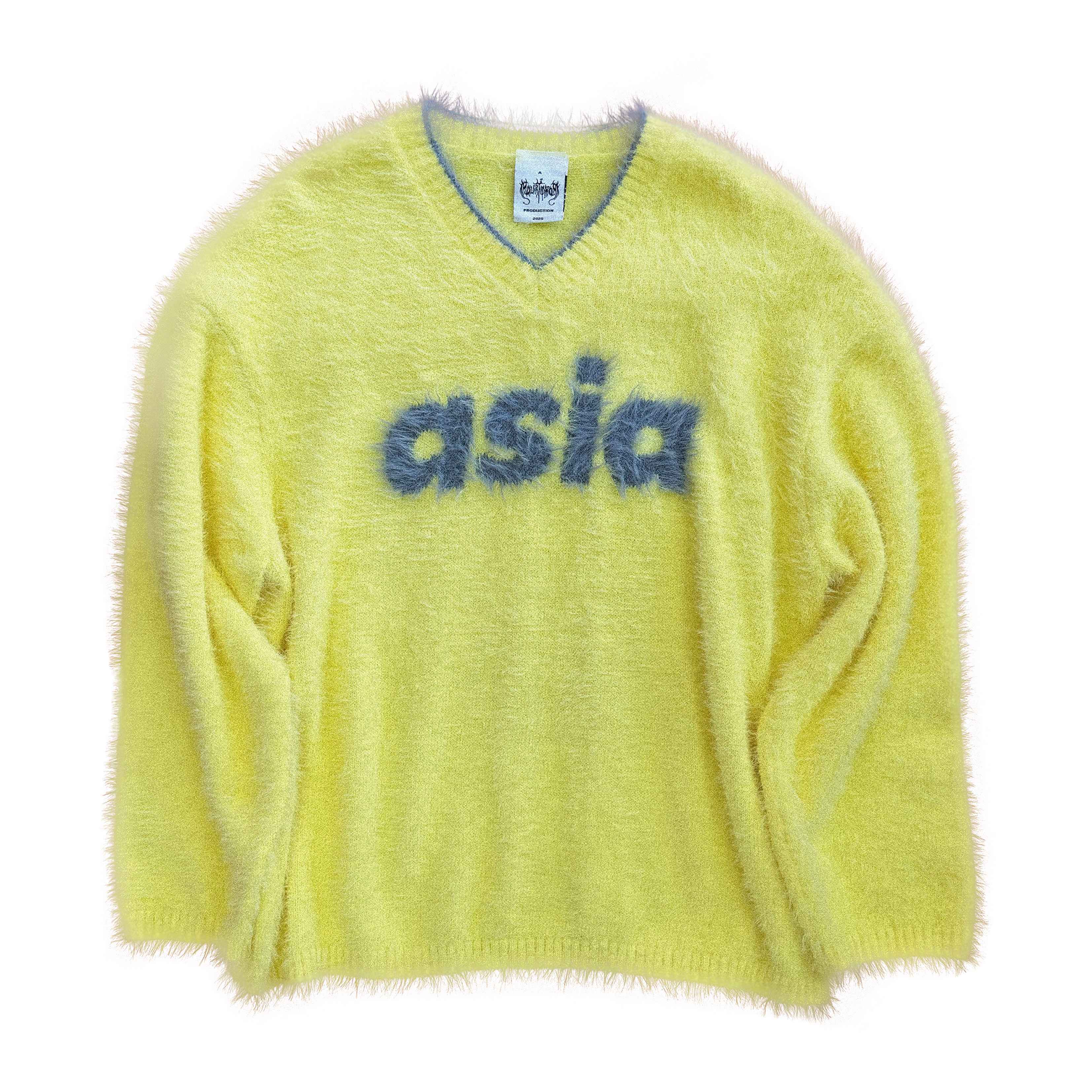 FOURFORTY_Soft_Fuzzy_Two_Tone_Jacquard_V-neck_Women's_Nylon_Blend_Sweaters_984319999127_MISSTT