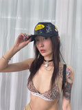 FOURFORTY Sparkling Sequin Badge Women's Casual Chic Adjustable Back Strap Baseball Caps