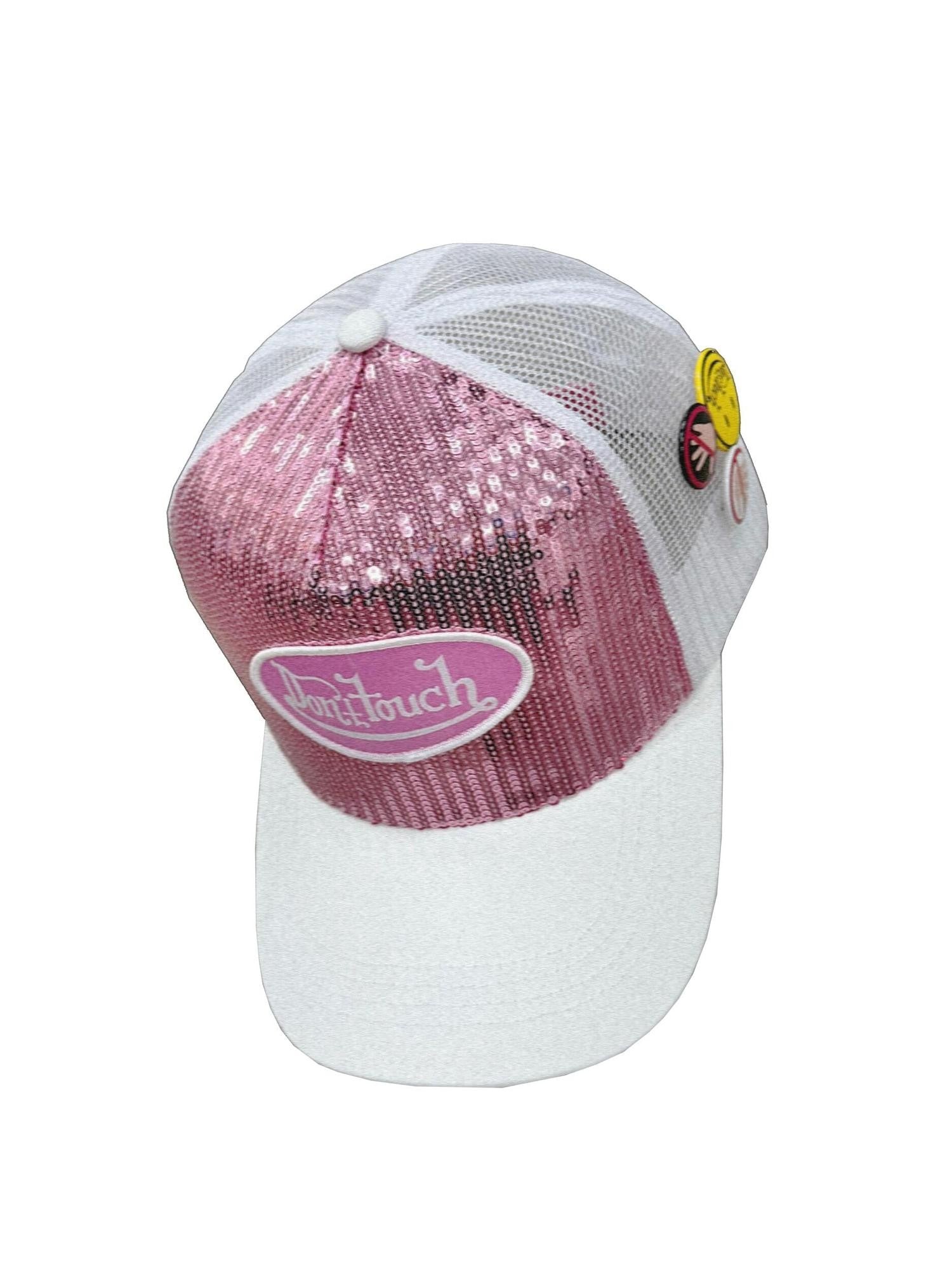 FOURFORTY Sparkling Sequin Badge Women's Casual Chic Adjustable Back Strap Baseball Caps