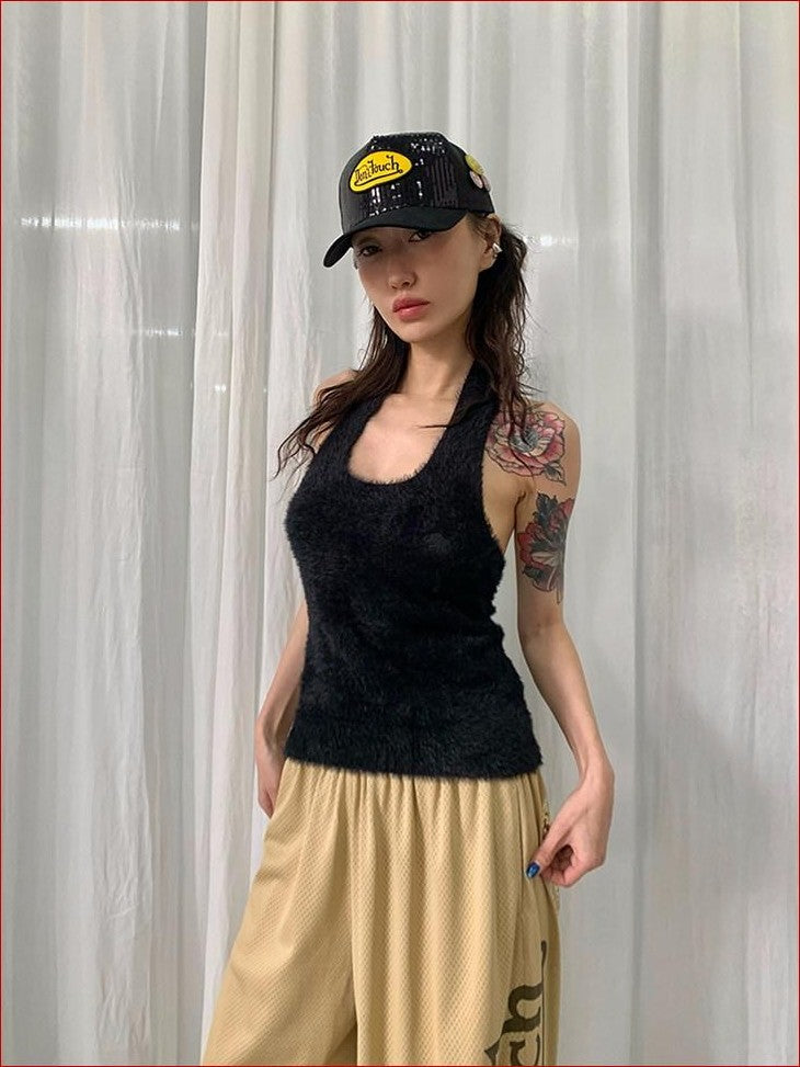 FOURFORTY Sparkling Sequin Badge Women's Casual Chic Adjustable Back Strap Baseball Caps