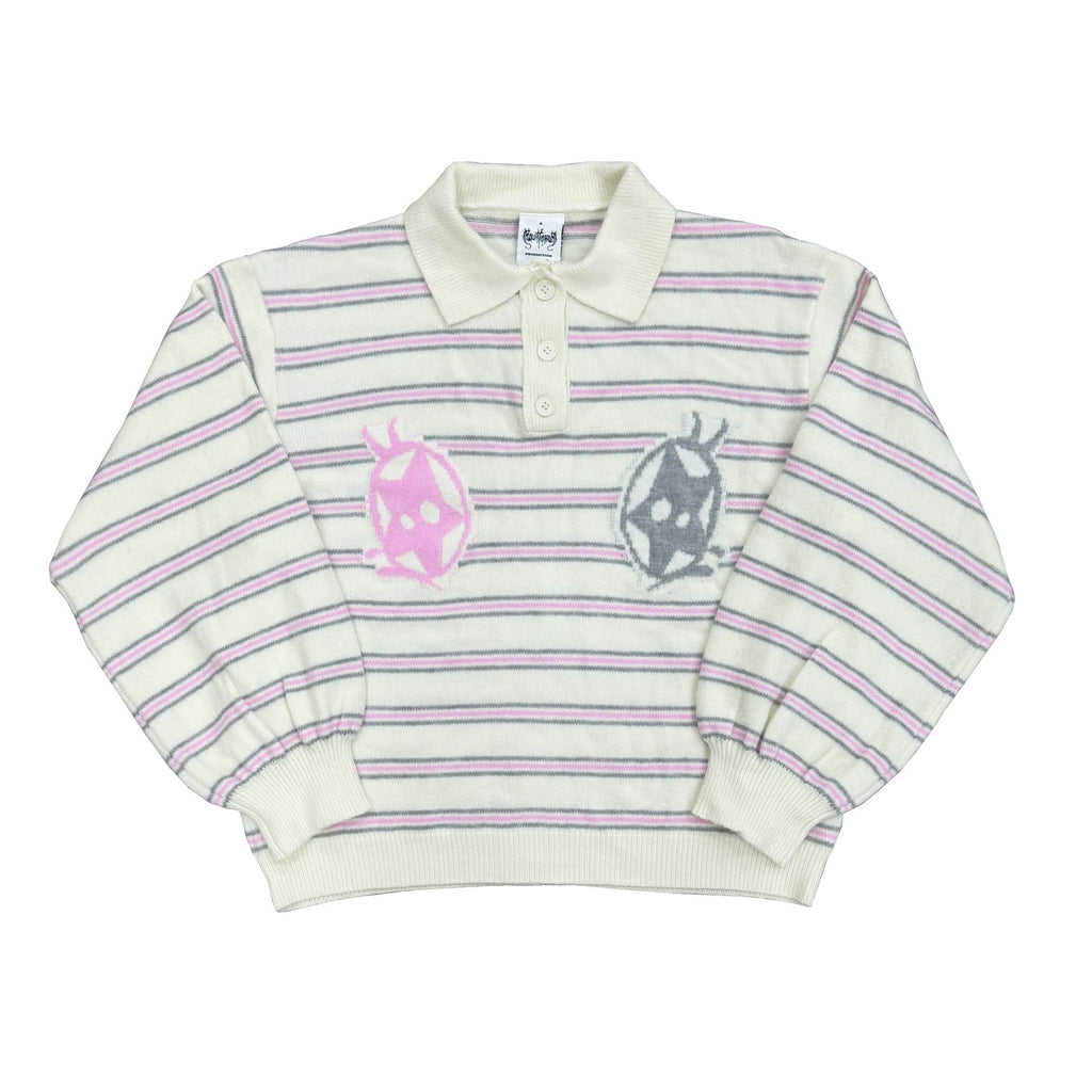 FOURFORTY_Star_Eyes_Striped_Loose_Polo_Women's_Knit_Sweaters_985607909865_MISSTT