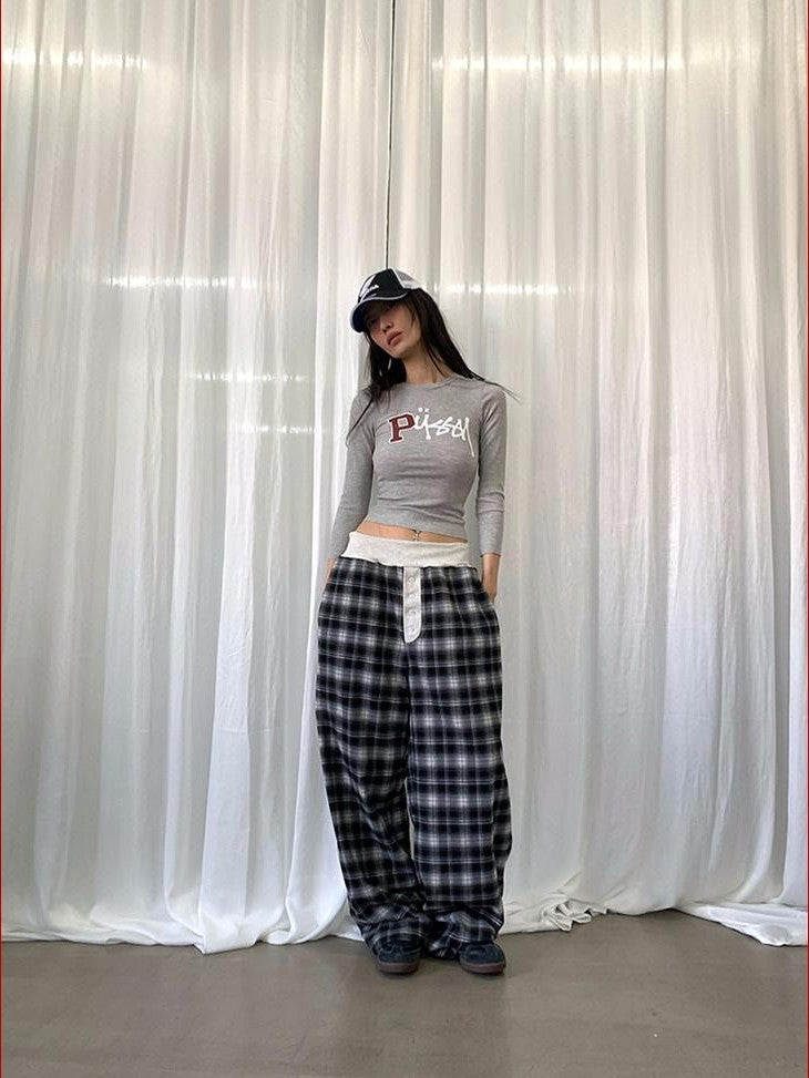 FOURFORTY Street Graphic Fitted Women's Viscose Cotton Spandex Blend Long Sleeve T-shirts