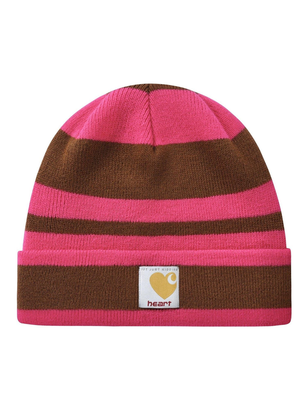FOURFORTY Striped Knit Yarn Street Round Top Adjustable Women's Acrylic Beanies
