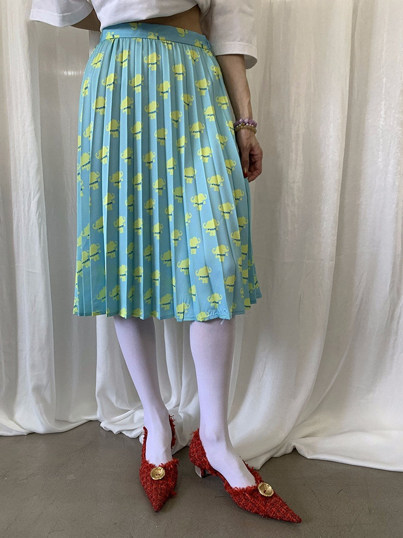 FOURFORTY_Sunshine_Yellow_Double_Elephant_Pleated_Women's_Polyester_Midi_Skirts_796690034629_MISSTT