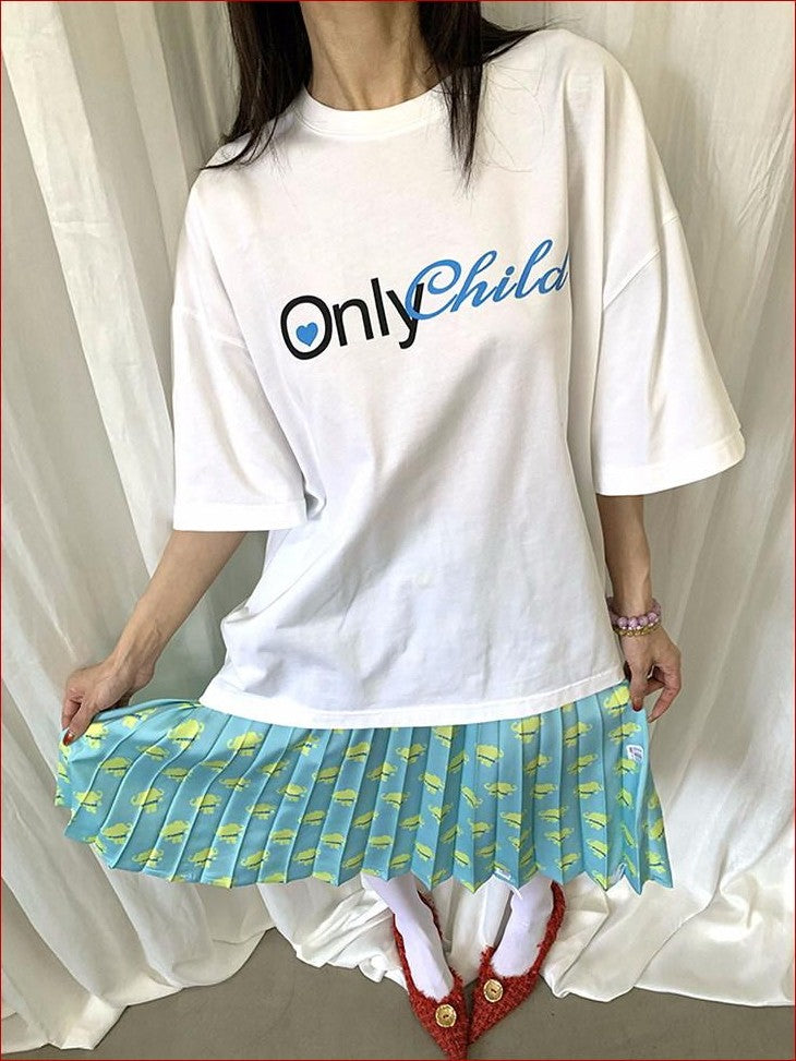 FOURFORTY Sunshine Yellow Double Elephant Pleated Women's Polyester Midi Skirts