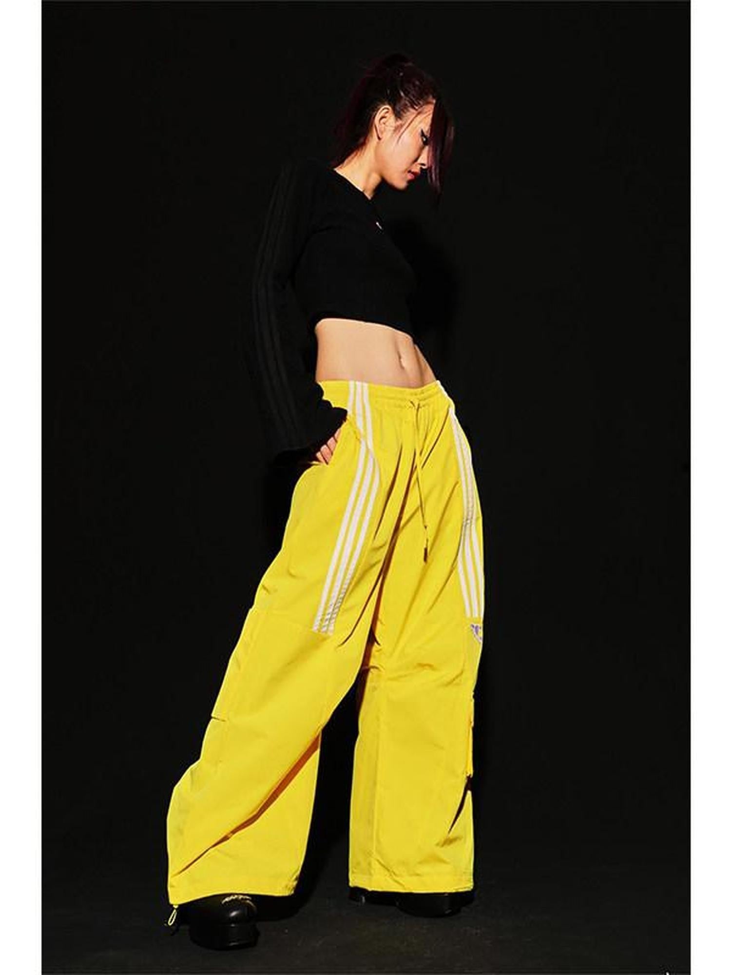 FOURFORTY Three Stripes Multi Pocket Cargo Women's Nylon Straight-leg Pants