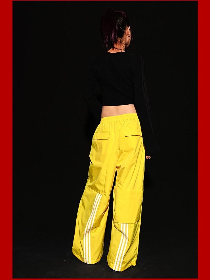 FOURFORTY Three Stripes Multi Pocket Cargo Women's Nylon Straight-leg Pants
