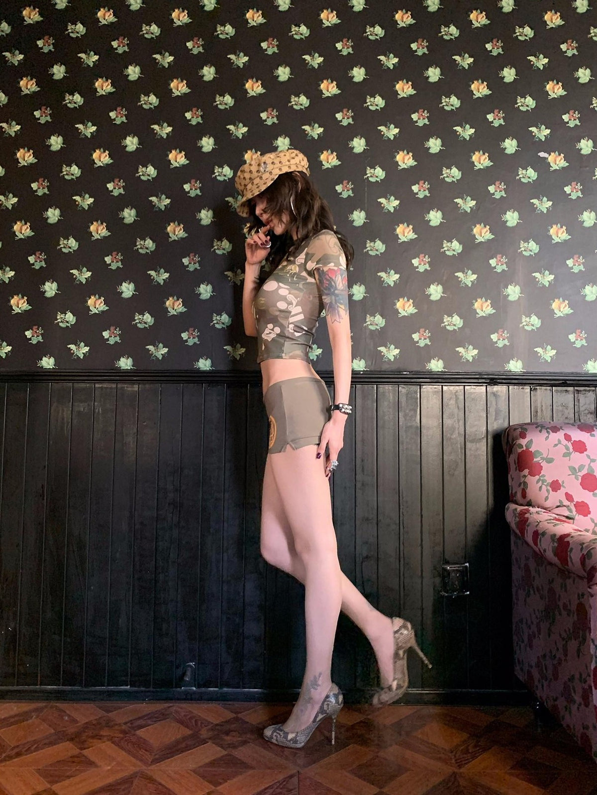 FOURFORTY Tiger Print Women's Hot Pants