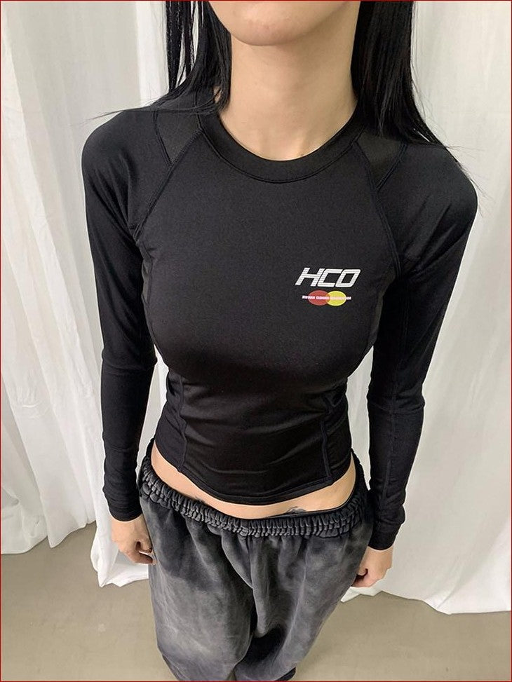 FOURFORTY Tri Color Tech Heart Performance Women's Long Sleeve T-shirts