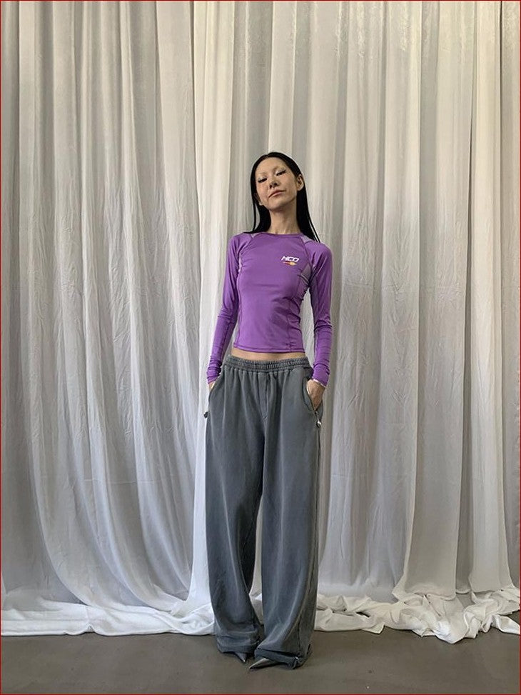 FOURFORTY Tri Color Tech Heart Performance Women's Long Sleeve T-shirts