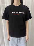 FOURFORTY_Tricolor_Letter_Print_Loose_Fit_Women's_Cotton_Blend_Short_Sleeve_T-shirts_782105777025_MISSTT