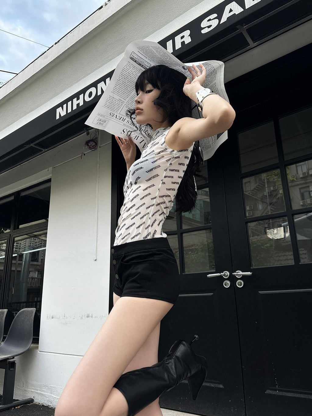 Fanptntox American Street Low Rise Slim Straight Women's Other Fabric Hot Pants