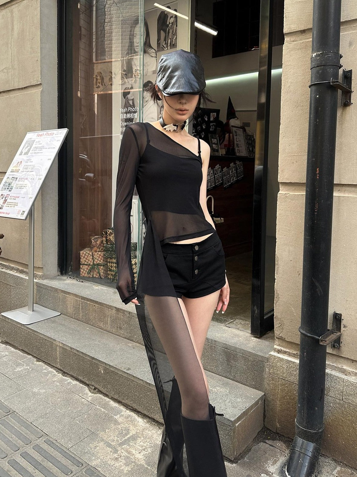 Fanptntox American Street Low Rise Slim Straight Women's Other Fabric Hot Pants