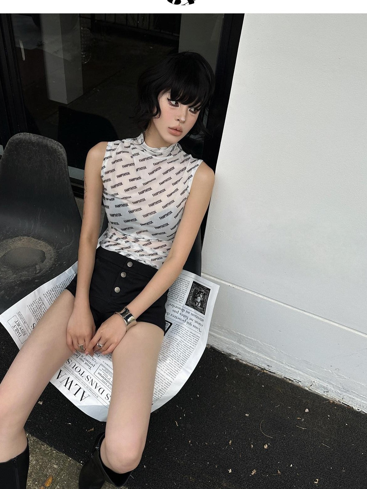 Fanptntox American Street Low Rise Slim Straight Women's Other Fabric Hot Pants