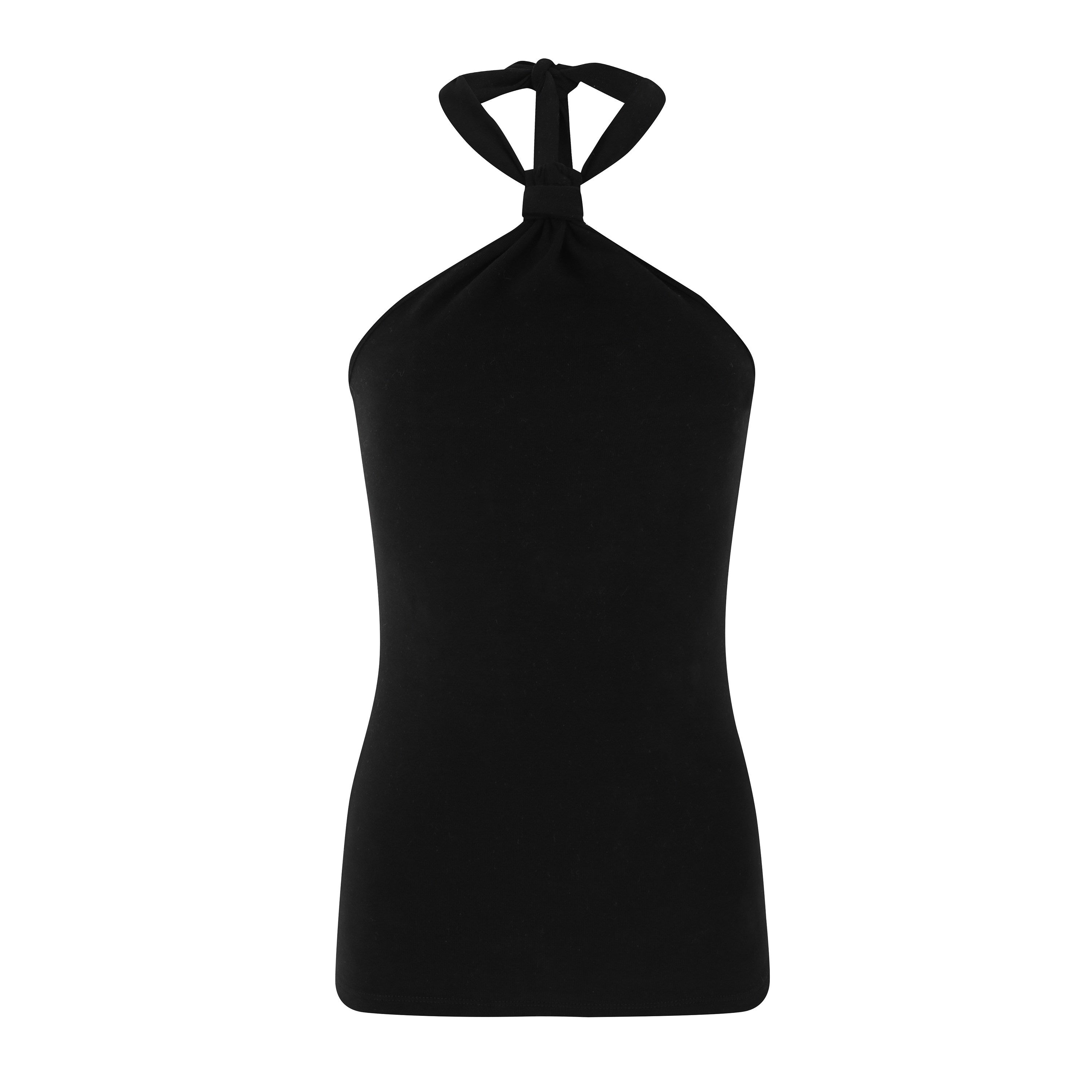 Fanptntox_Backless_Tie_Knot_Knit_Slimming_Women's_Cotton_Blend_Halter_Tops_720719534647_MISSTT