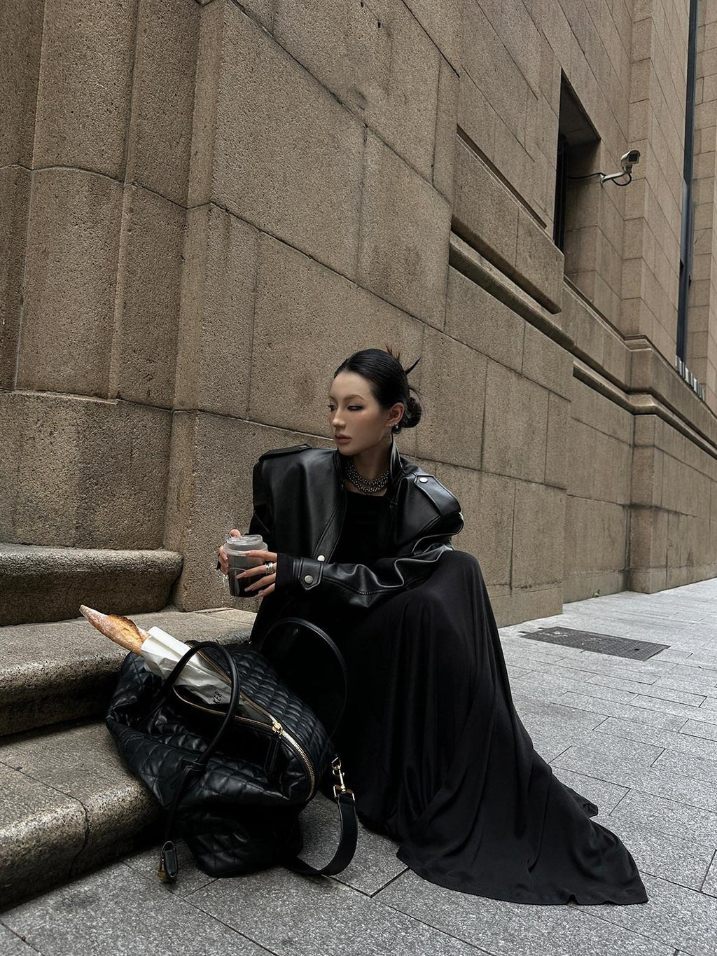 Fanptntox Black Bardot Long Sleeve Zipper Knit Women's Strapless Maxi Dresses