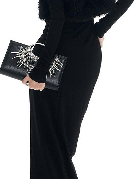 Fanptntox Black Fuzzy Slim Fit Sleeveless Zippered High Waist Women's Polyester Cardigans