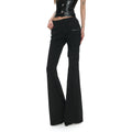 Fanptntox_Black_Low_Rise_Double_Zipper_Slimming_Women's_Viscose_Blend_Bootcut_Pants_1031582430520_MISSTT