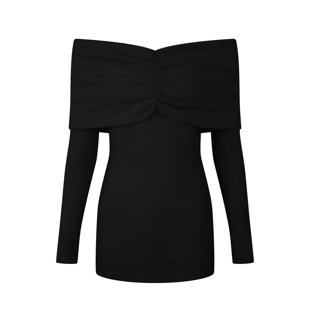 Fanptntox_Black_Off_Shoulder_Long_Sleeve_High_Waist_Solid_Women's_Bodycon_Mini_Dresses_761384373850_MISSTT