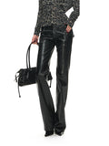 Fanptntox_Black_Oil_Wax_Snake_Skin_Low_Rise_Slim_Micro_Flare_Women's_Pu_Leather_Pants_1021975776092_MISSTT