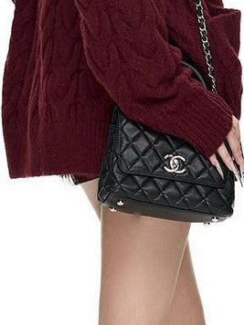 Fanptntox Black Red Cable Knit Chunky Women's Acrylic Wool Blend Button-up Cardigans