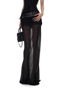 Fanptntox_Black_Ruched_Fishtail_Panel_Slim_Women's_Woven_Polyester_Mesh_Maxi_Dresses_1015471483623_MISSTT