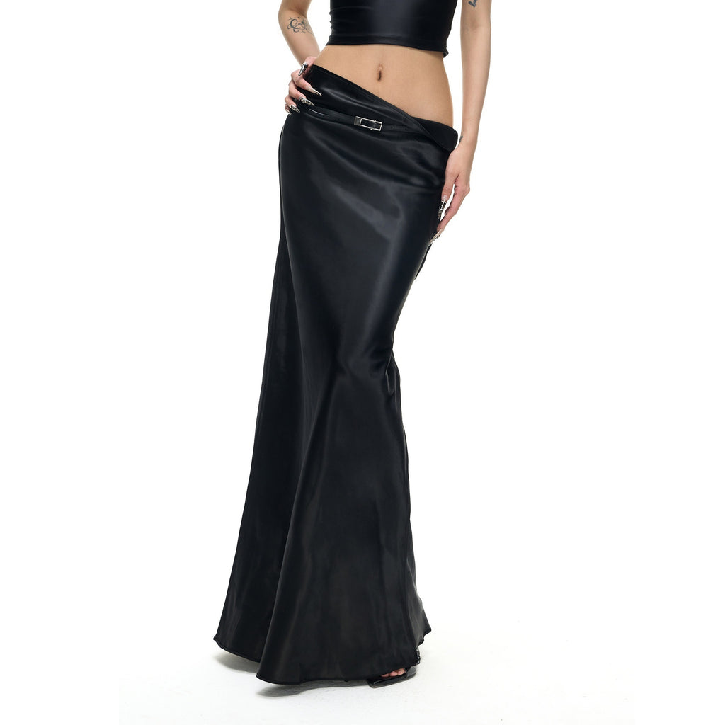 Fanptntox_Black_Satin_Reversible_Straight_Slim_Low_Waist_Women's_Silk_Maxi_Skirts_1043357435727_MISSTT