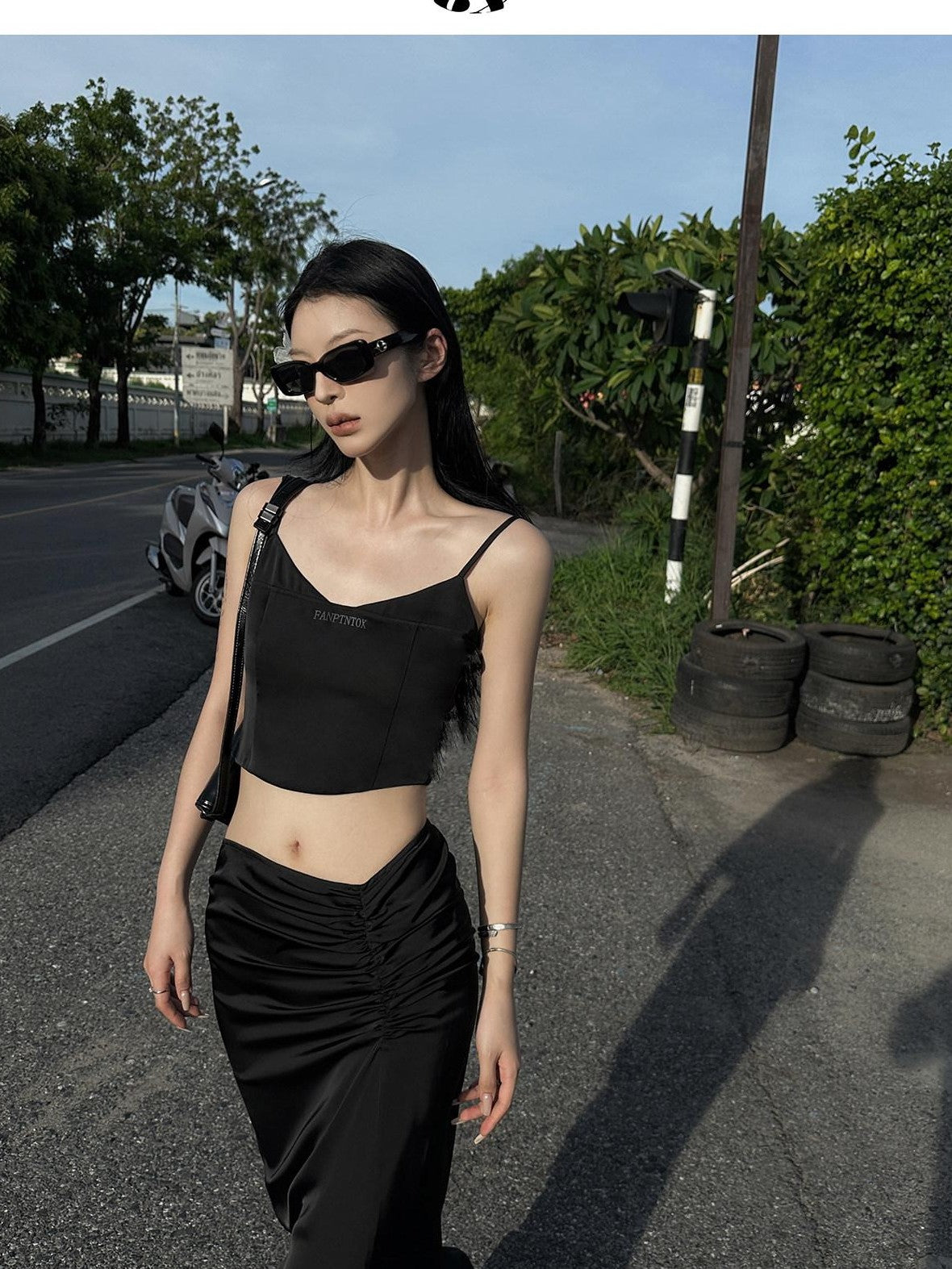 Fanptntox Black Solid Fitted Low Waist Fishtail Long Women's Mermaid Skirts