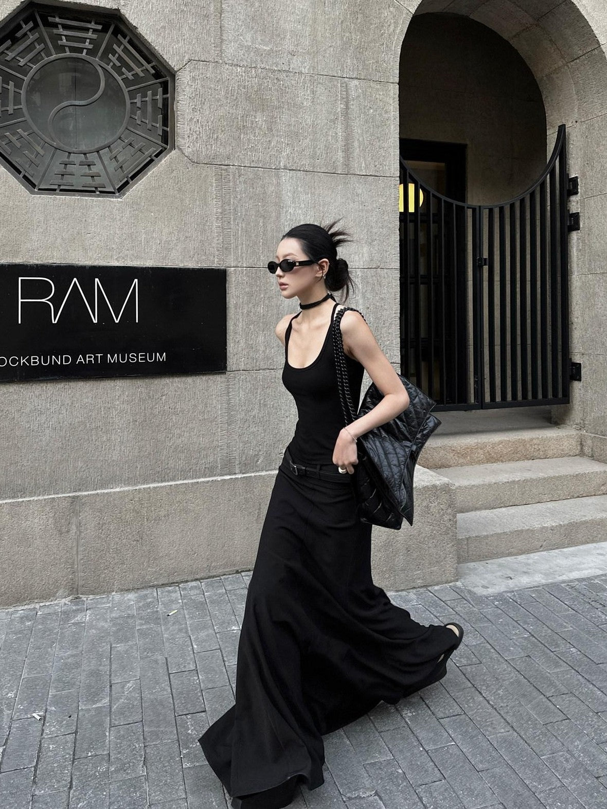 Fanptntox Black Tailored High Waist Slim Fit Long Solid Women's Mermaid Skirts