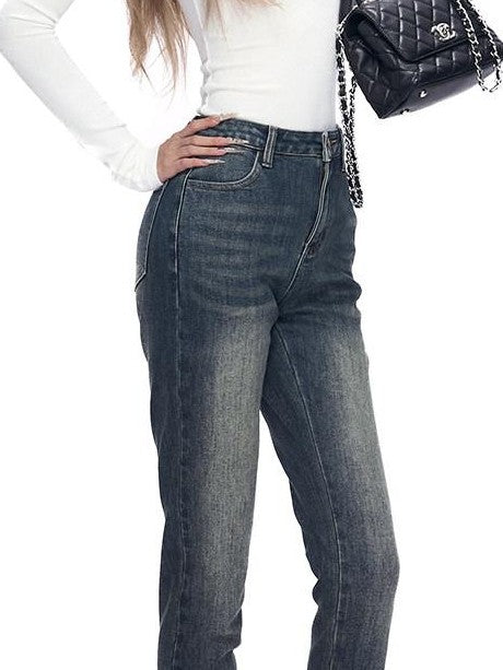 Fanptntox Black White Workwear U Neck Slim Knit Women's Polyester Long Sleeve T-shirts