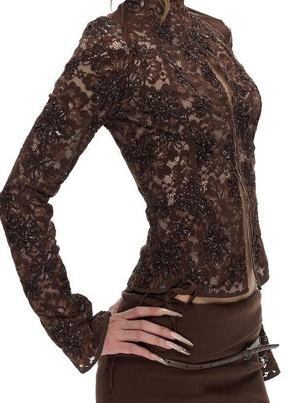 Fanptntox Brown Foldover Waist Drawstring Bodycon Women's Viscose Knit Mini Skirts
