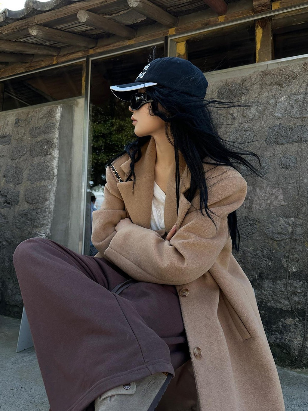 Fanptntox Brown Relaxed Lounge Wide Leg Low Rise Street Athletic Women's Sweatpants