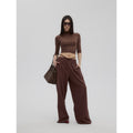 Fanptntox_Brown_Retro_Mock_Neck_Slim_Fit_Women's_Knit_Wide_Leg_Casual_Top_&_Pants_Sets_931134190894_MISSTT