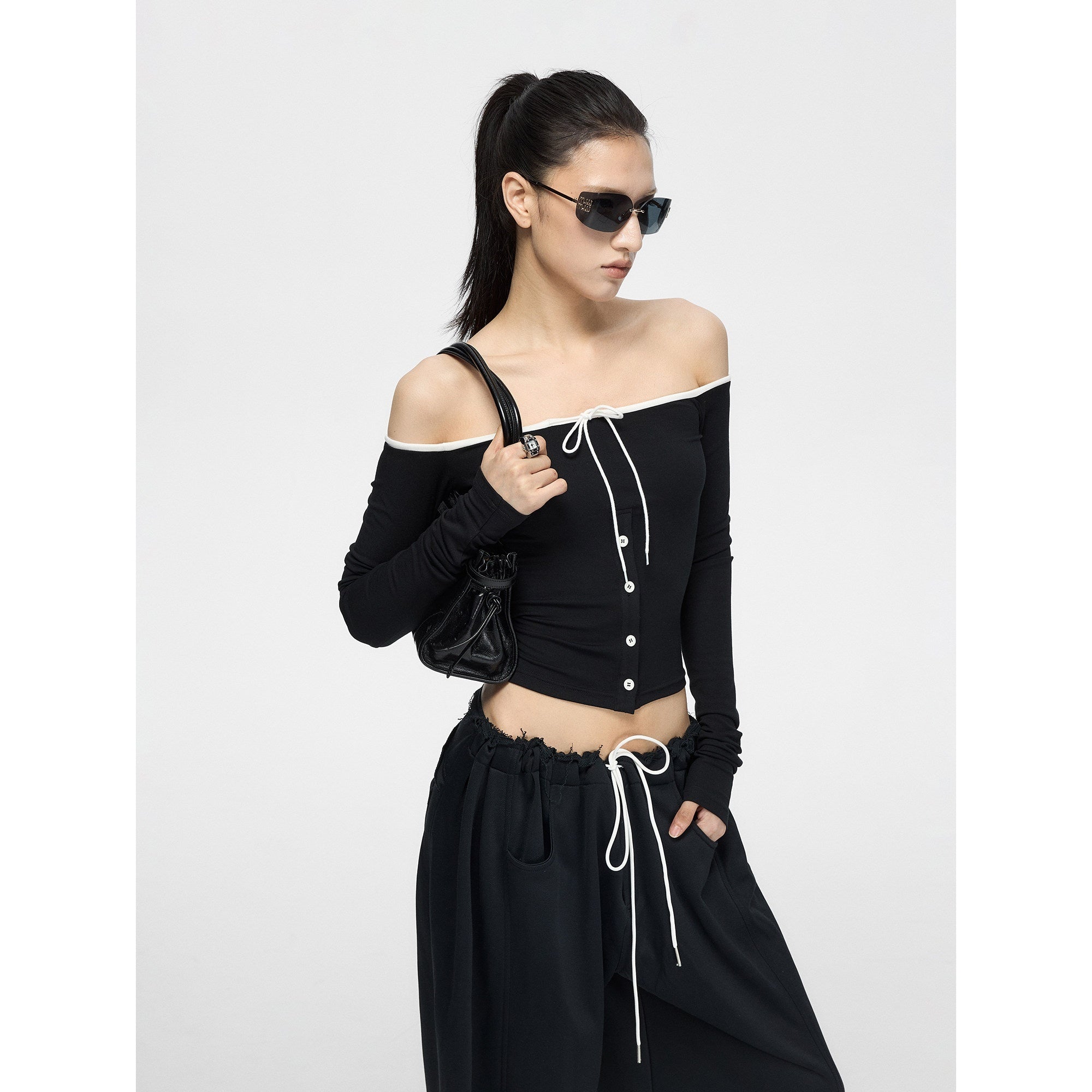 Fanptntox_Contrast_Drawcord_One_Shoulder_Knit_Women's_Viscose_Long_Sleeve_T-shirts_950339862881_MISSTT