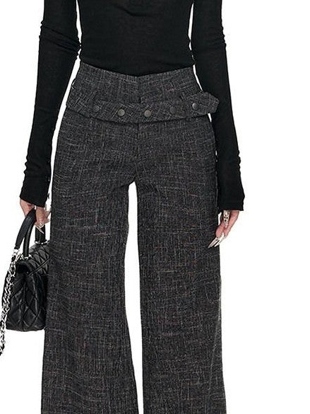 Fanptntox Cropped Layered Sheer Knit High Neck Women's Tencel Wool Long Sleeve T-shirts