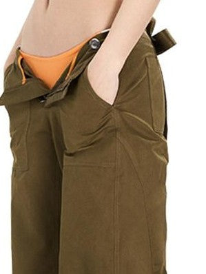 Fanptntox Cropped Spliced Button Waist Slim Fit Women's Tencel Wool Tank Tops