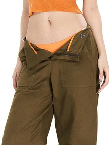 Fanptntox Cropped Spliced Button Waist Slim Fit Women's Tencel Wool Tank Tops
