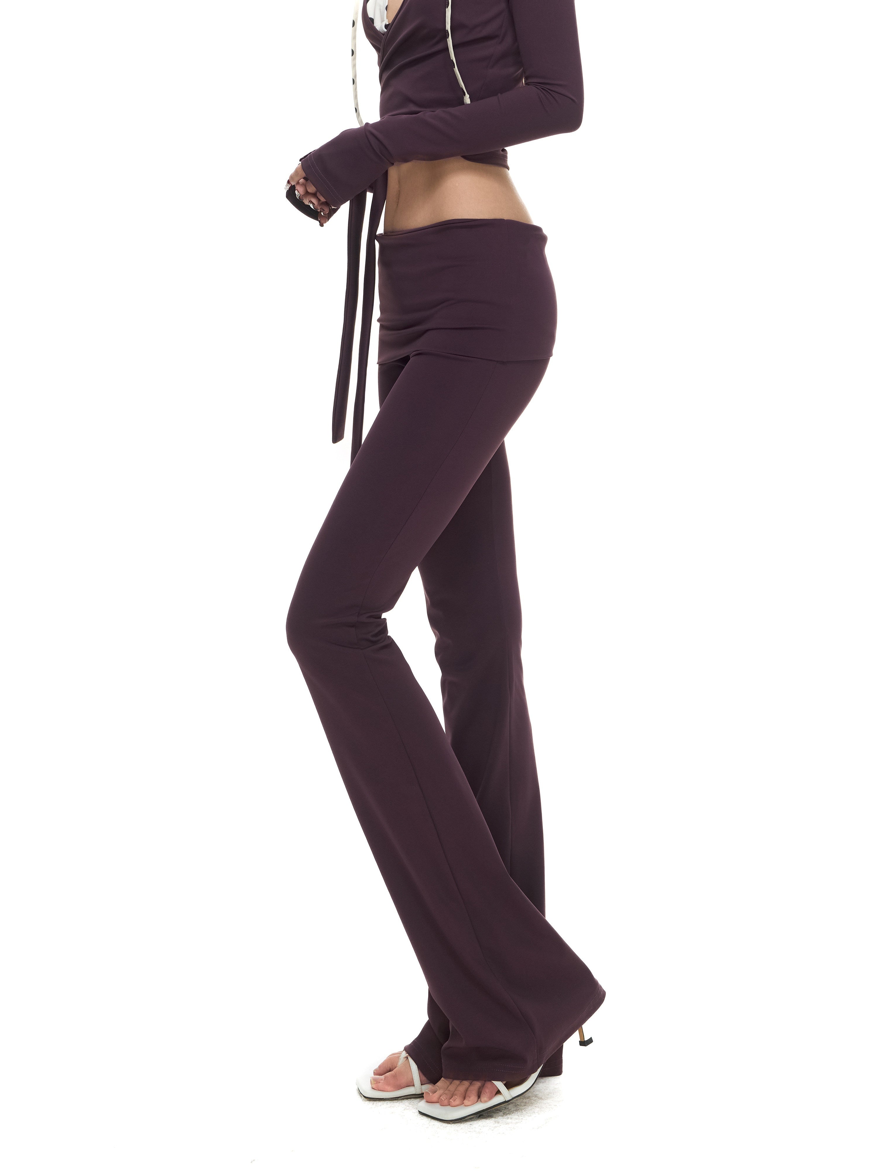 Fanptntox_Cross_Tie_Long_Sleeve_Slimming_High_Waist_Flare_Women's_Knit_Tracksuit_Sets_1021190237587_MISSTT