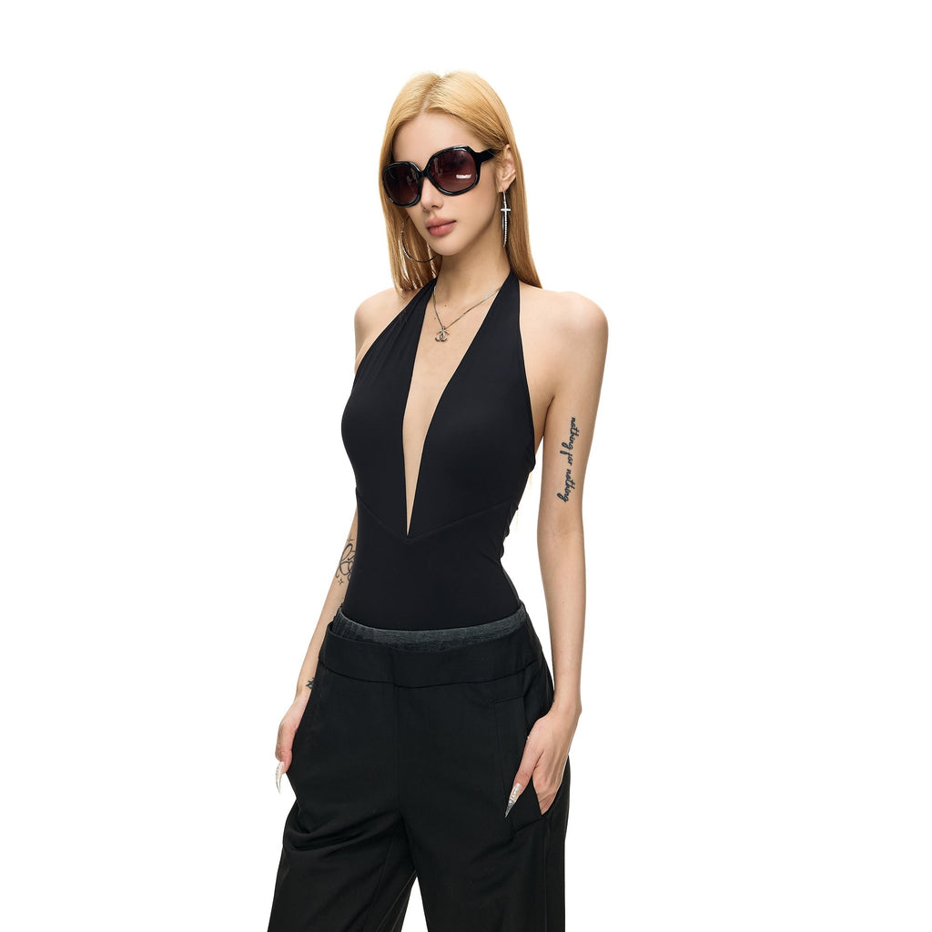 Fanptntox_Deep_V_Sleeveless_Halter_Fitted_Women's_Nylon_Stretch_Knit_Halter_Bodysuits_1053297130124_MISSTT