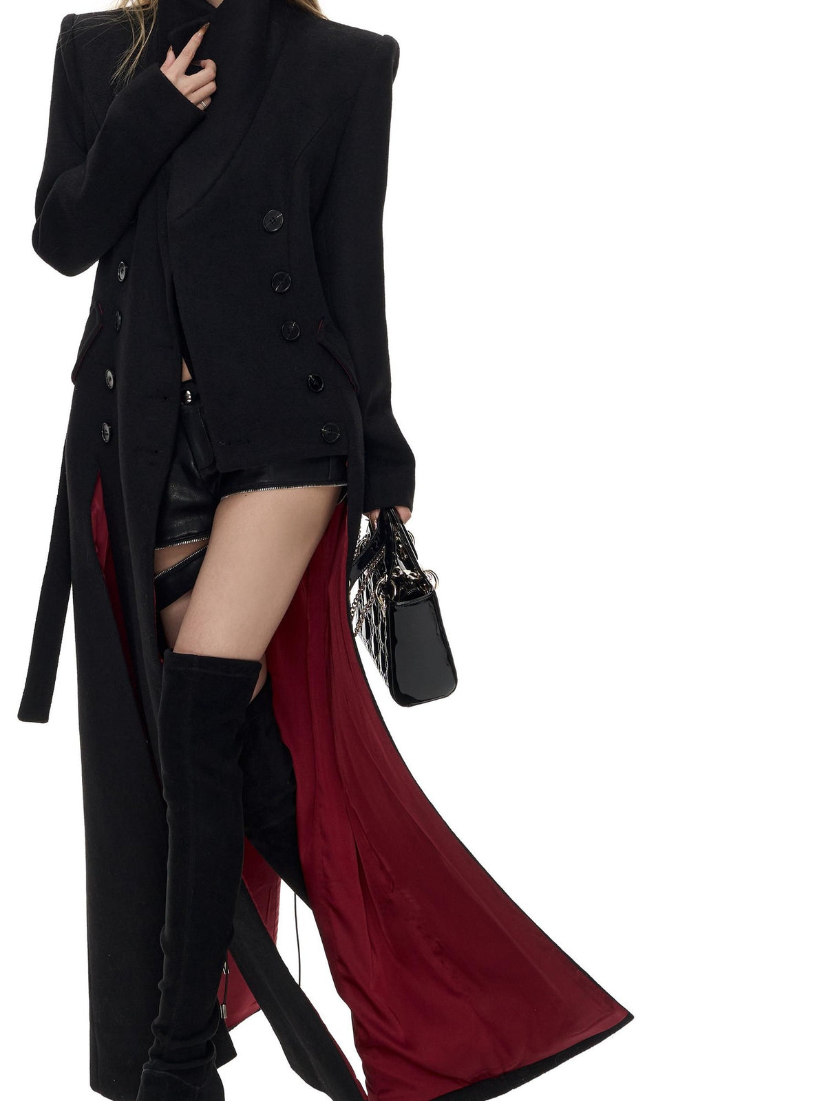 Fanptntox Detachable Faux Leather Low Waist Slim Fit Women's Pu Hot Pants