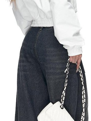 Fanptntox Detachable Fur Collar Quilted Short Women's Polyester Blend Puffer Jackets